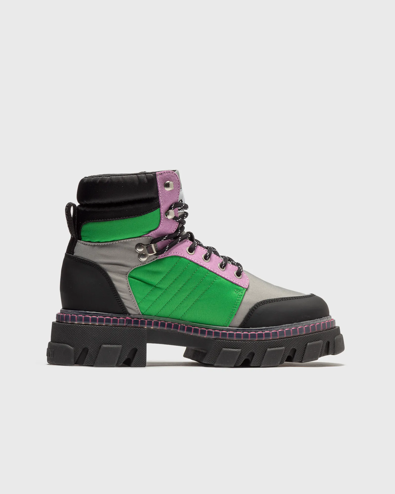 Ganni Cleated Lace Up Hiking Boot