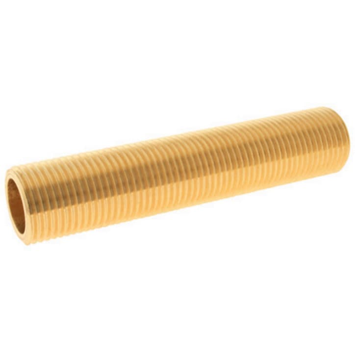 Tube fileté laiton 10cm - double Mâle 15/21 (1/2