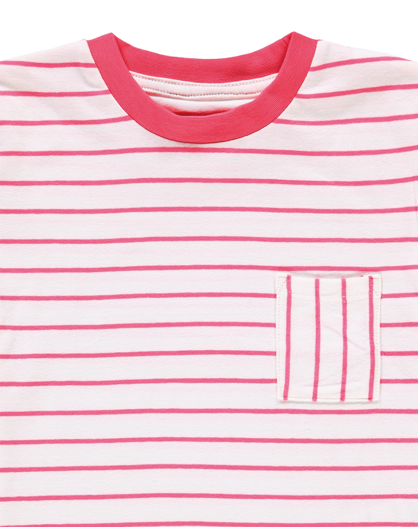 T-Shirt SPRINGTIME gestreift in koralle