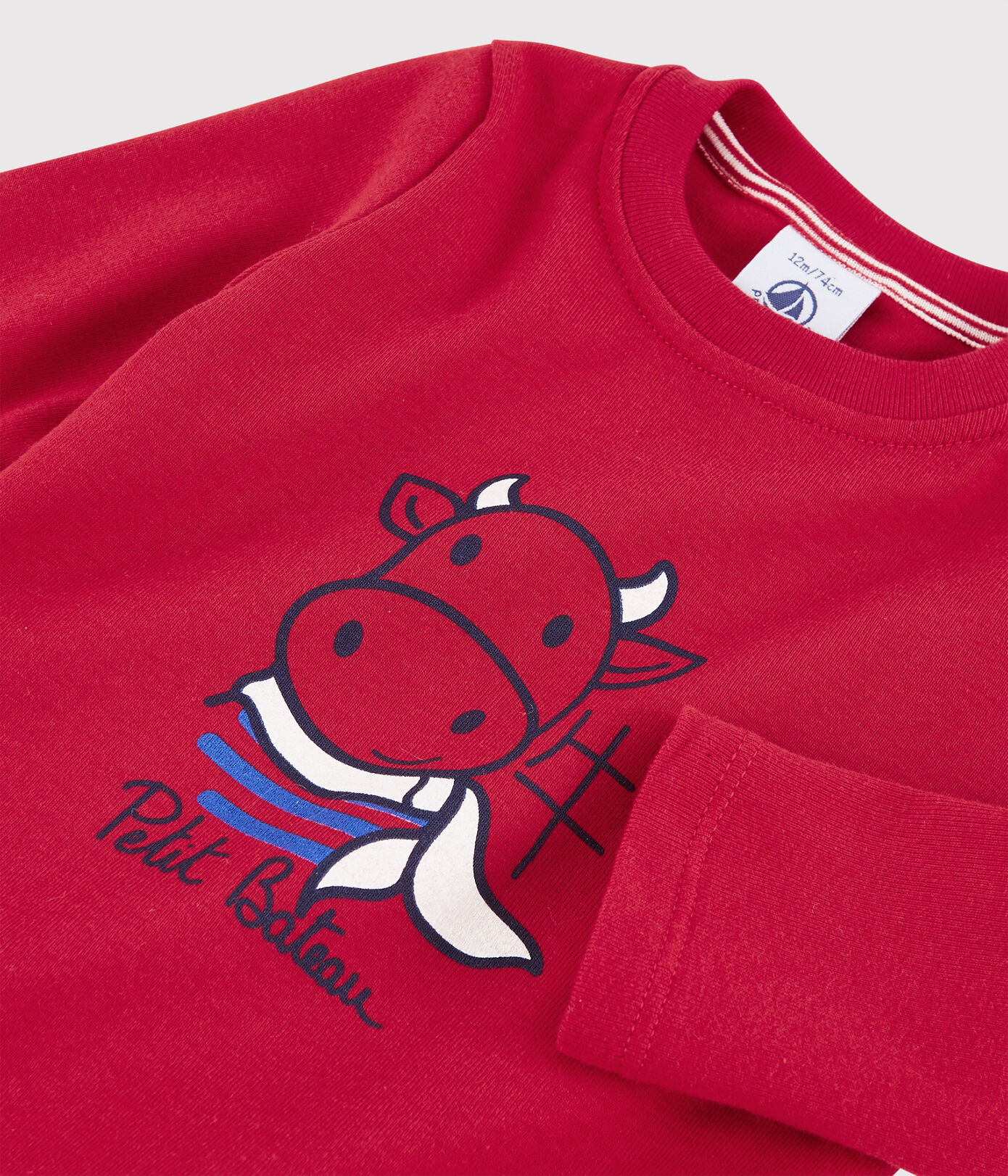 Tee shirt manches longue en coton bébé garçon