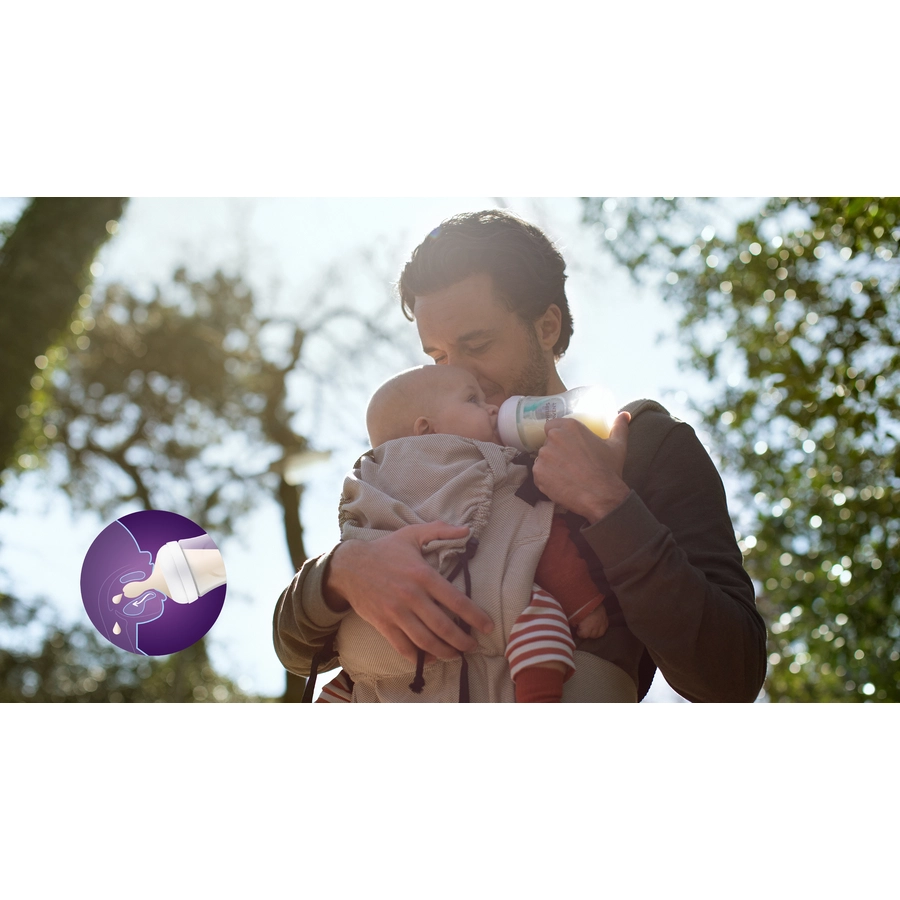 Philips Avent Babyflasche Anti Kolik SCY67002 Natural Response mit AirFree Ventil 125ml 2 Stück