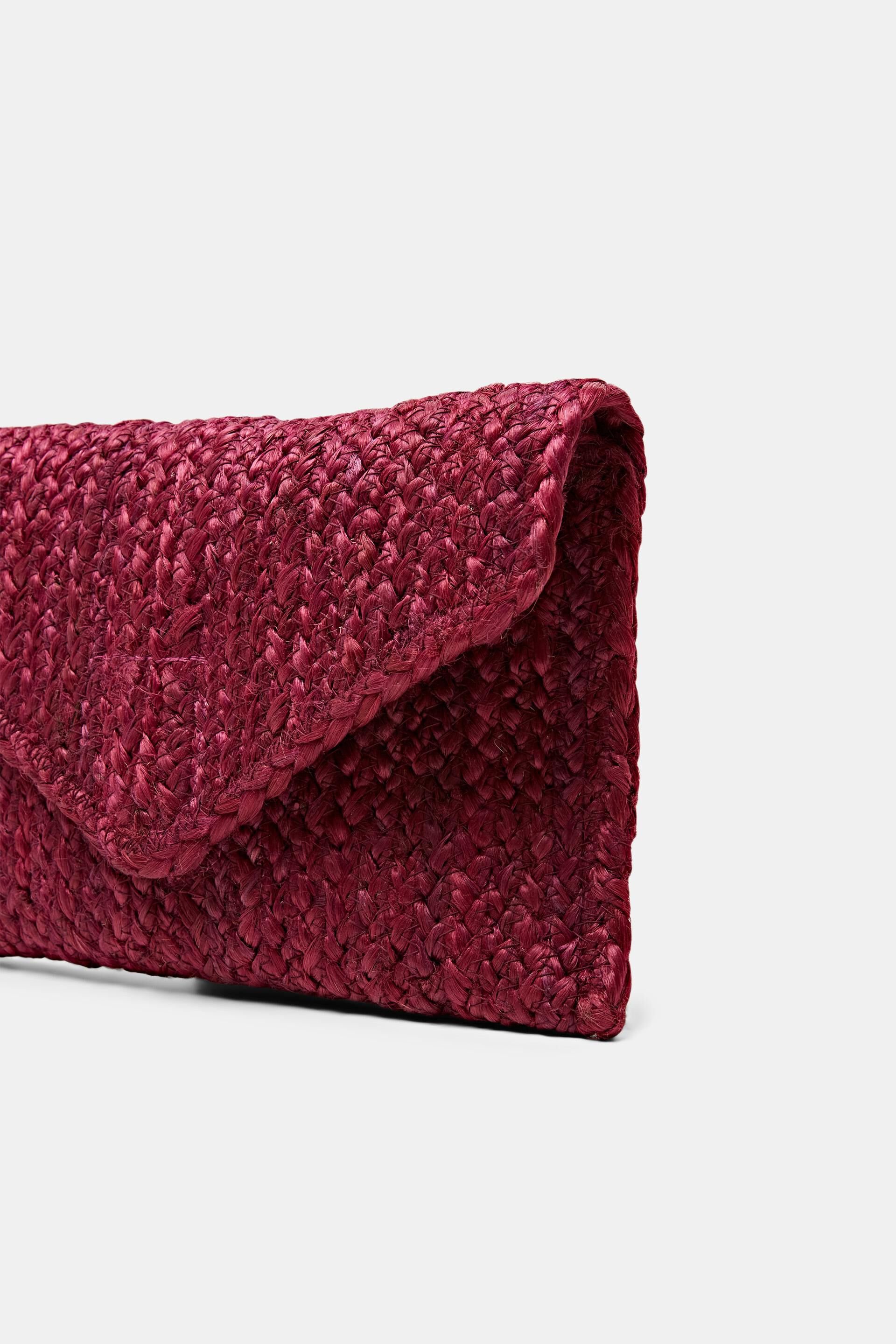 Pochette tissée format enveloppe en raphia