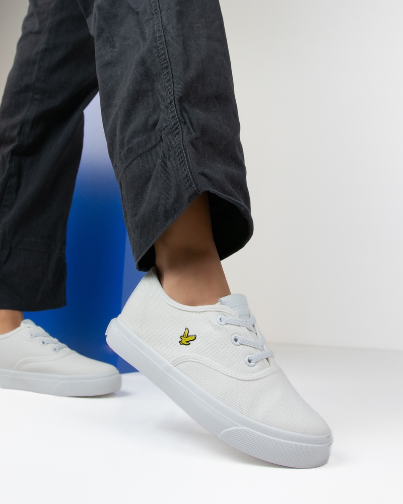 Lyle & Scott Wick Kids Lage sneakers  - wit