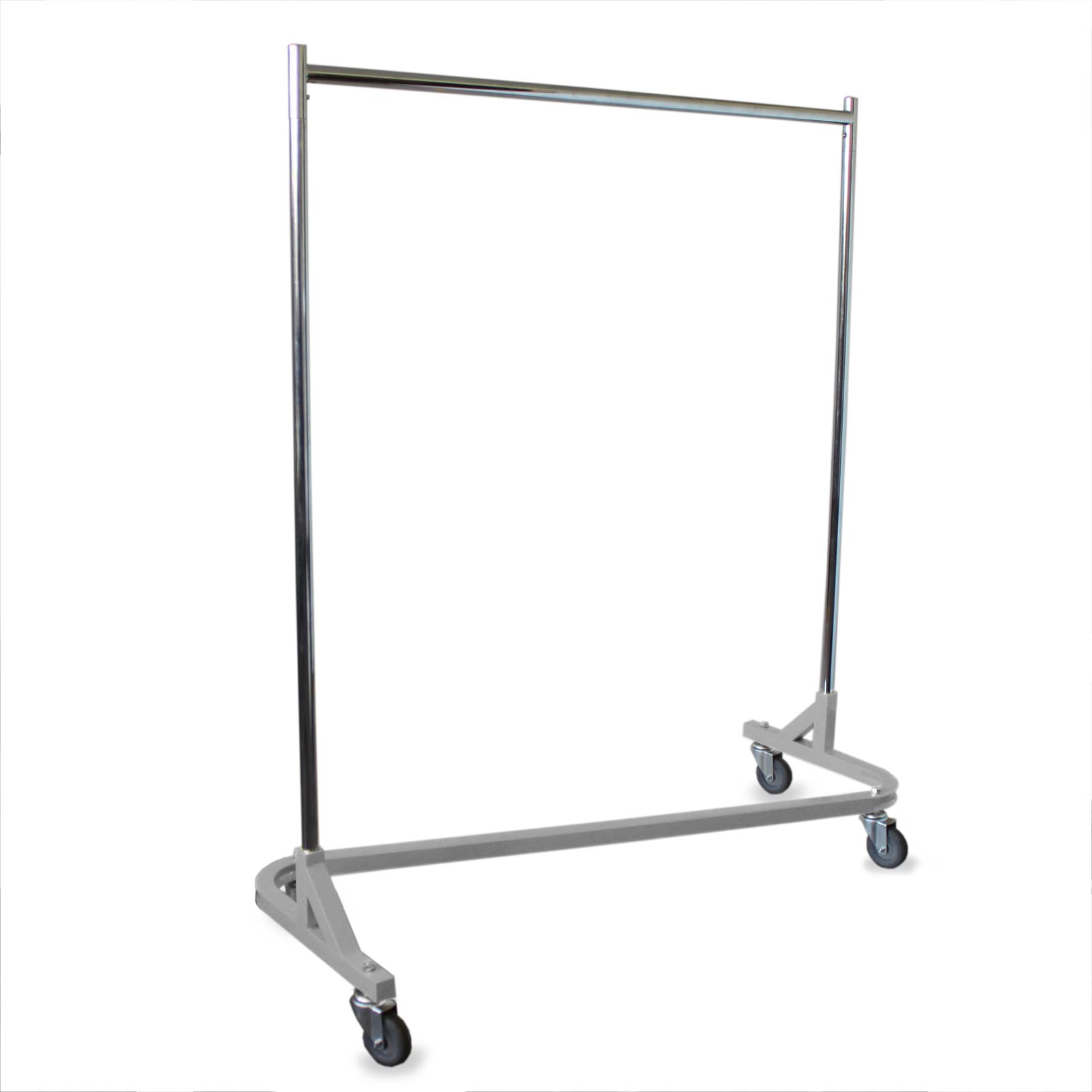 Schwerlast-Kleiderständer - Chrom glänzend - Z-Form