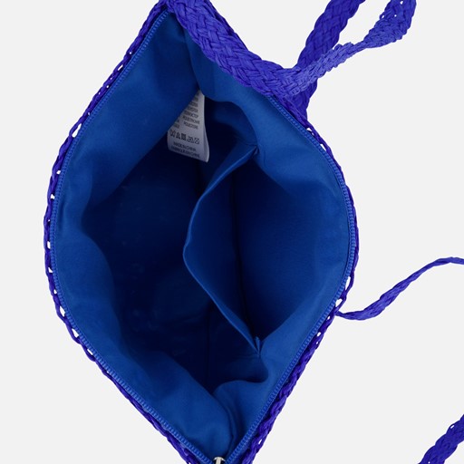 Sarlini Schoudertas Stro blauw