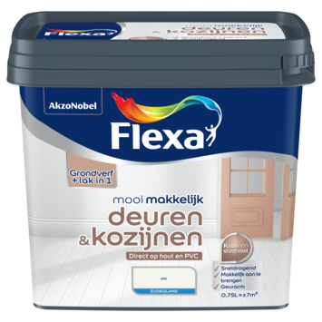 Flexa Mooi Makkelijk deuren & kozijnen lak zijdeglans wit 750 ml