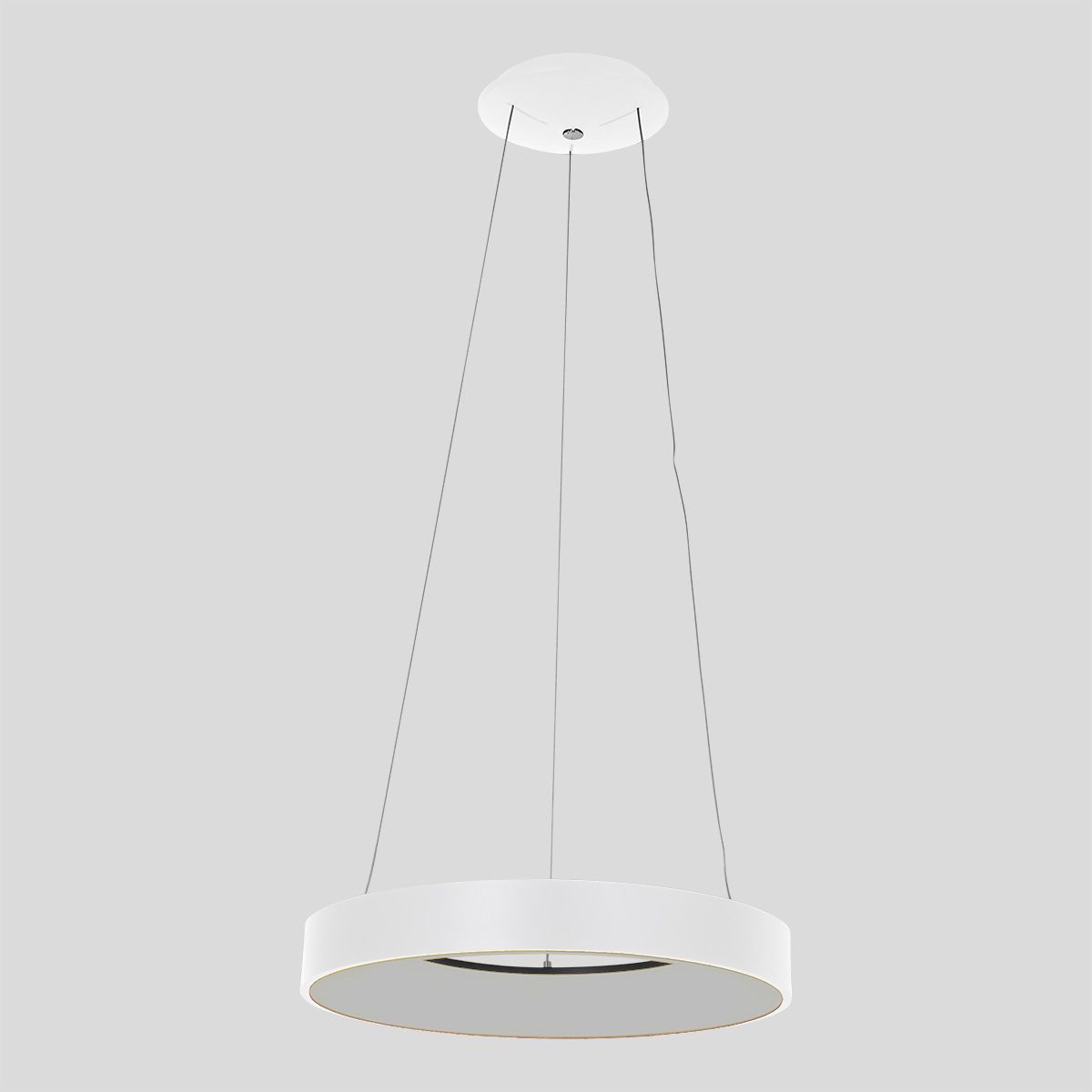 Design hanglamp wit incl. LED dimbaar - Ringlede