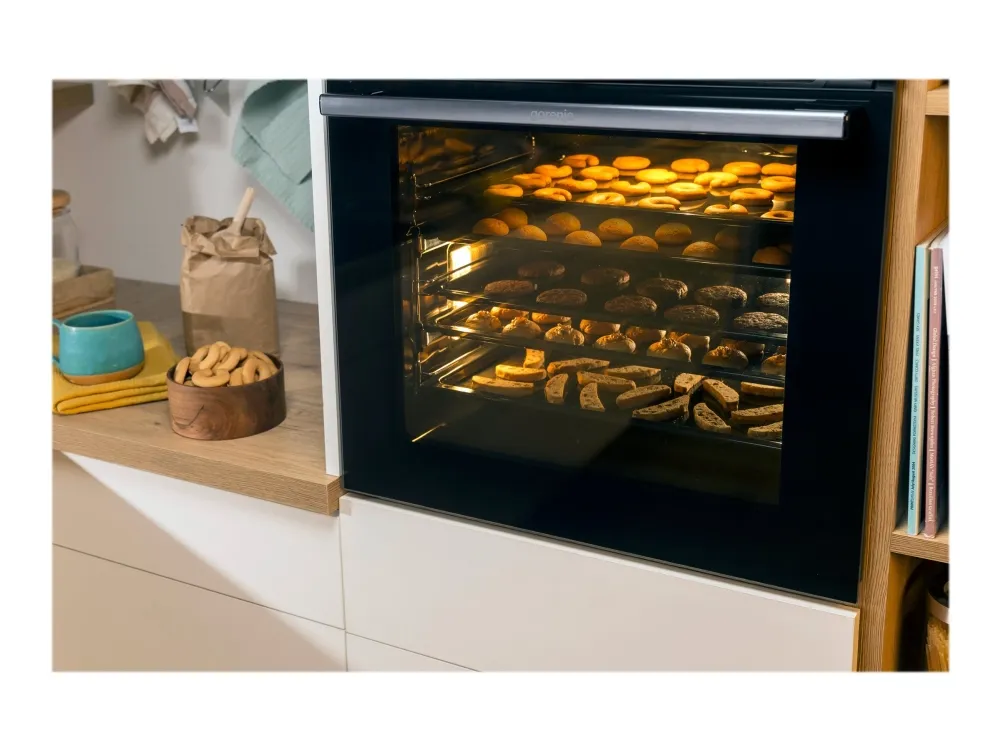 Gorenje Advanced BPSA6747A08BG - Ovn - med dampfunktion - til indbygning - niche - bredde: 56 cm - dybde: 55 cm - højde: 59 cm - med selv-rengøring - Klasse A  - sort