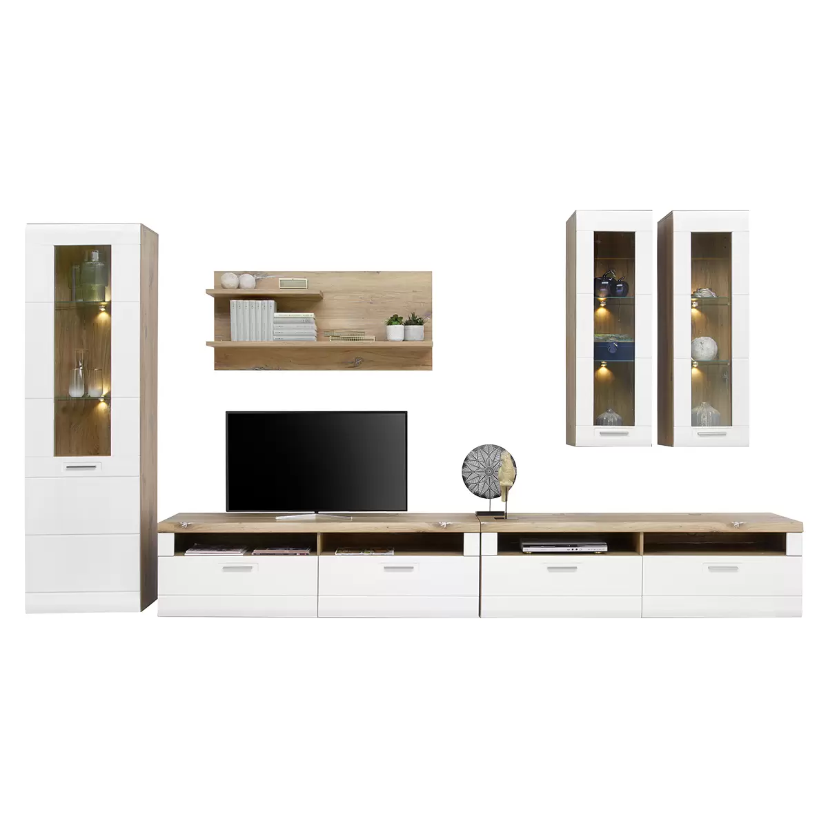 Vitrine Auris Eiche,weiss