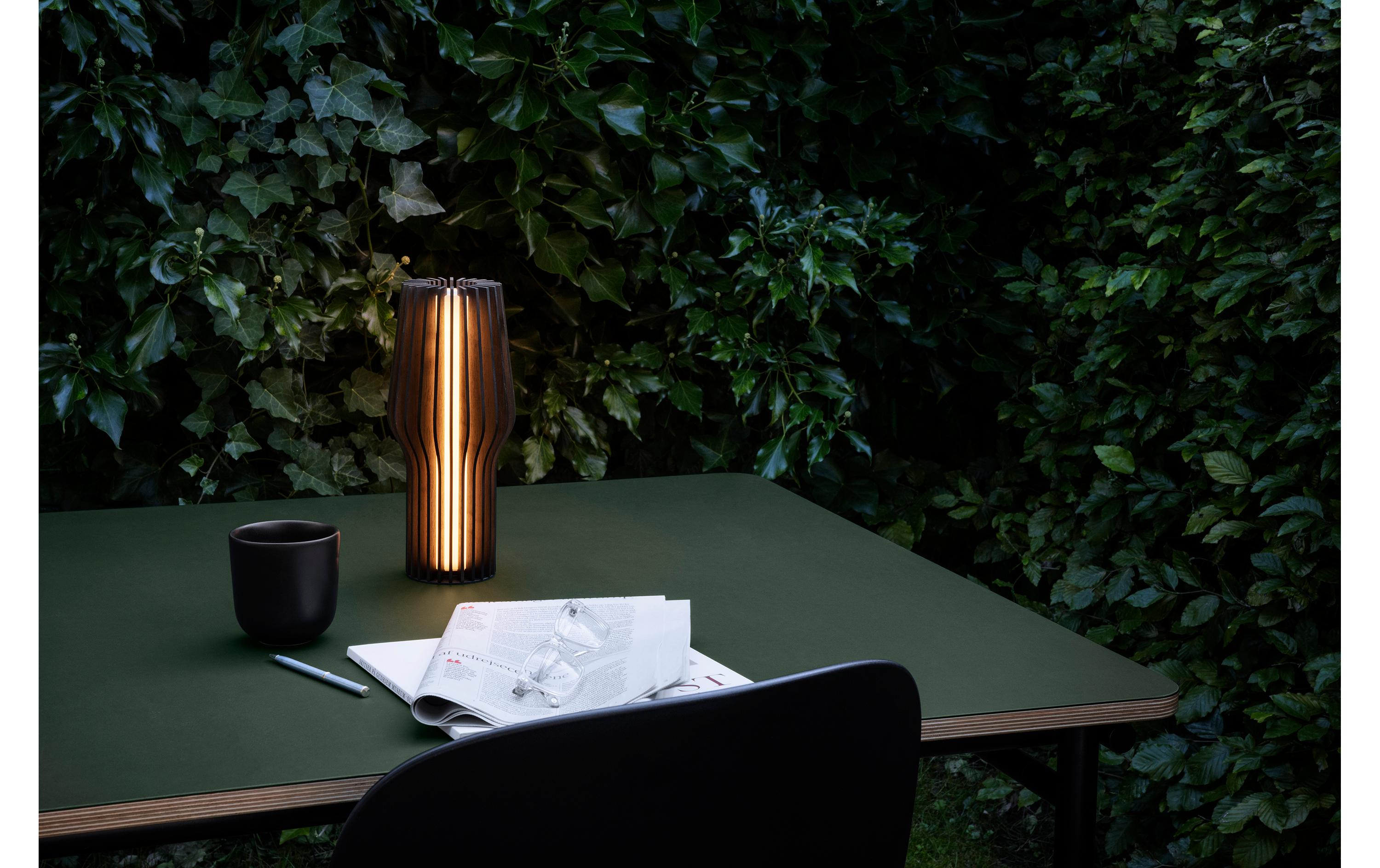 Tischleuchte Radiant, 28.5 cm, Smoked<br>LED-Lampe aus Eichenholz