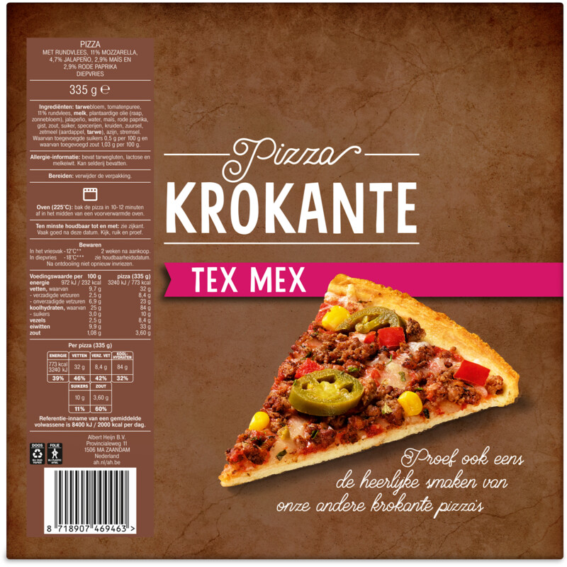 AH Pizza krokante tex mex