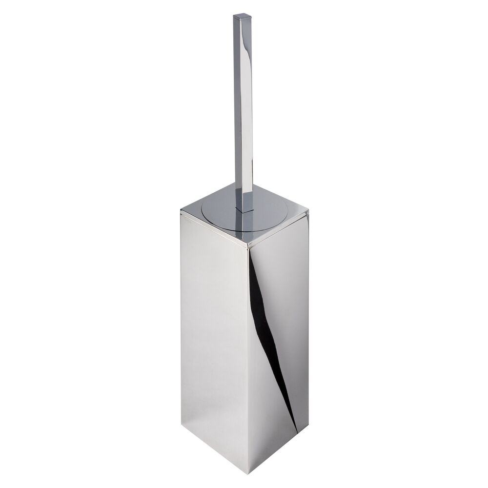 Geesa Modern Art toiletborstel met houder chroom met zwarte borstelkop