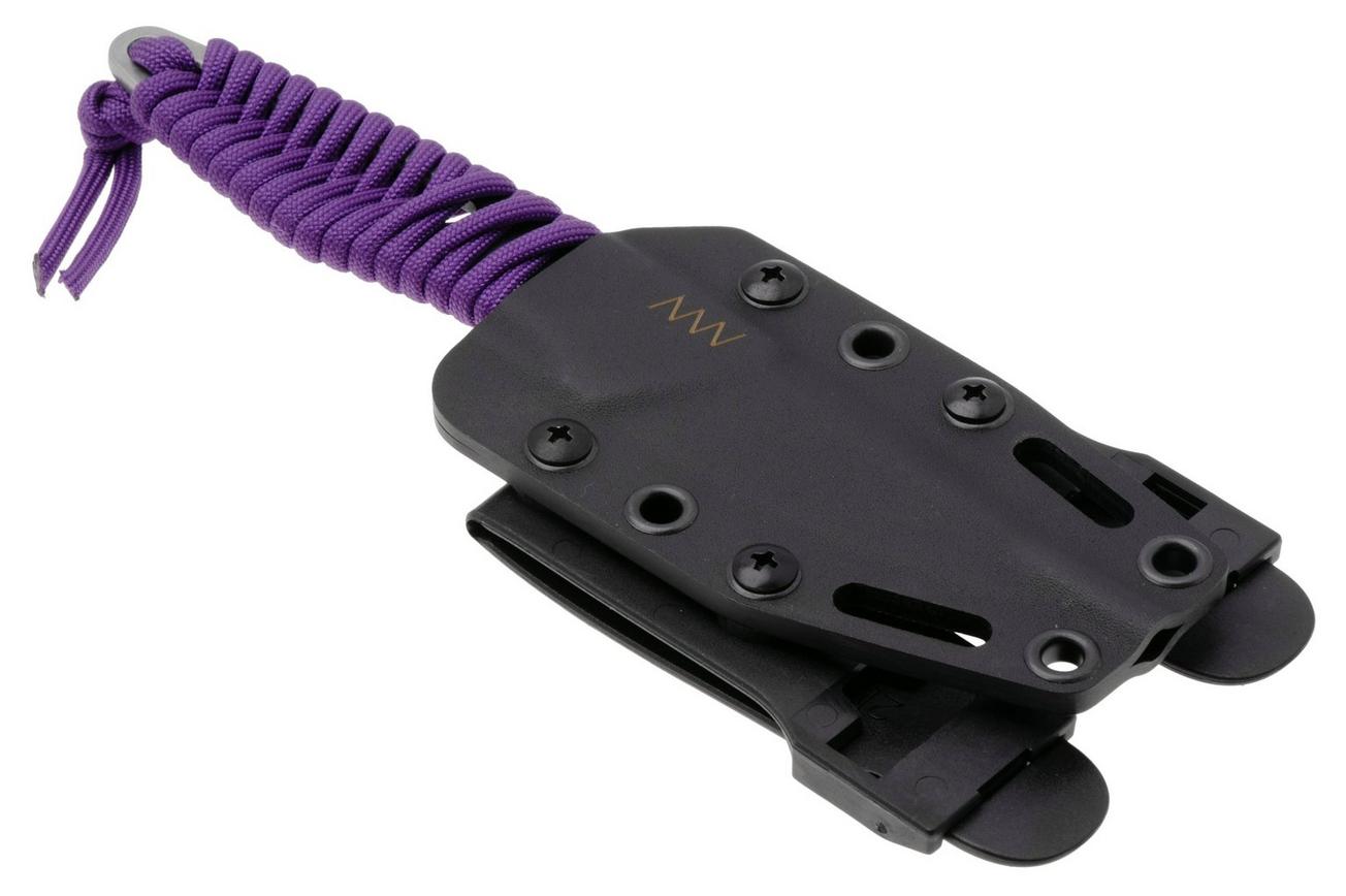 ANV P100 Sleipner, Purple Paracord P100-011, Black Kydex Sheath, nekmes