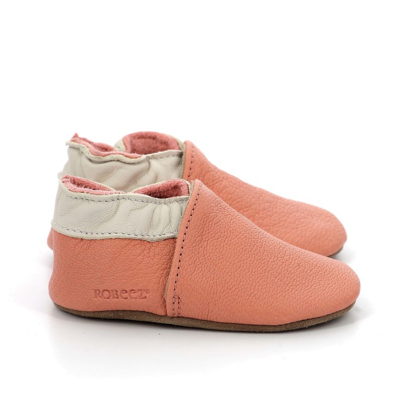 Robeez Robeez Chaussons Coddle Baby Rose Corail