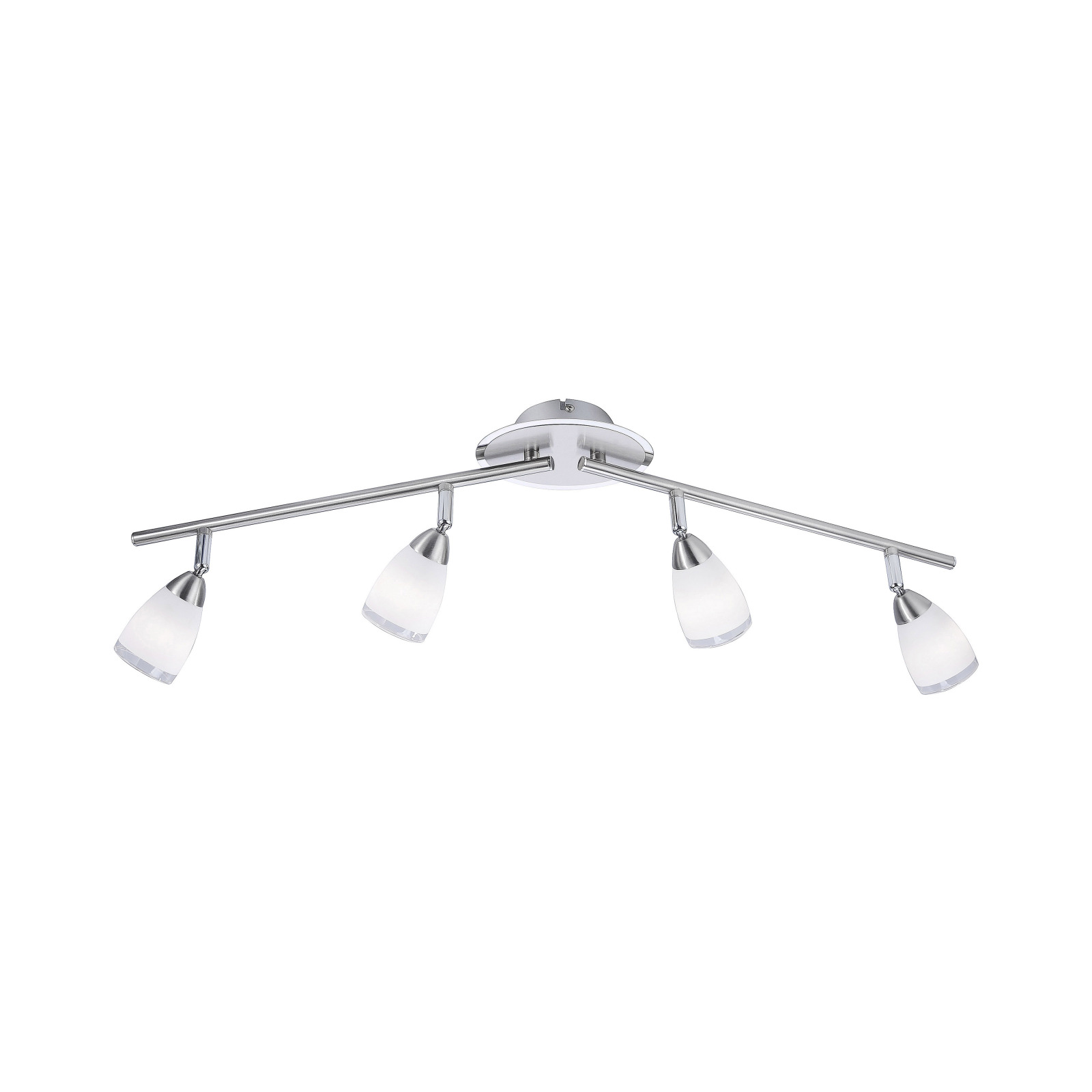 LED-Deckenleuchte - stahlfarben - 4-flammig