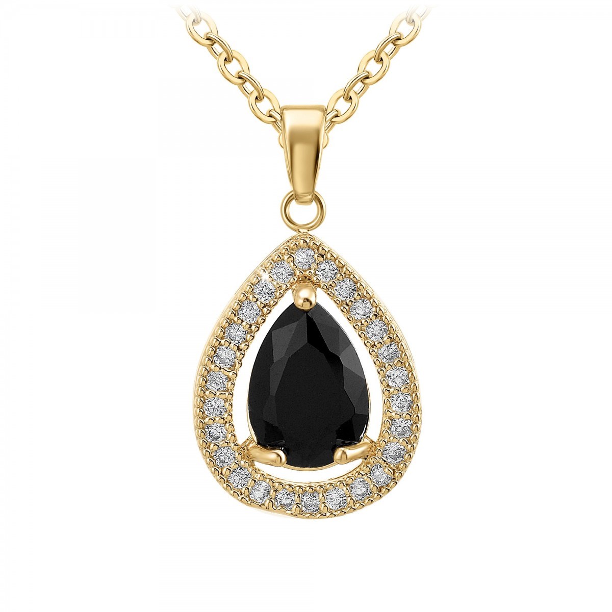 Collier goutte par SC Bohème orné de Zirconium