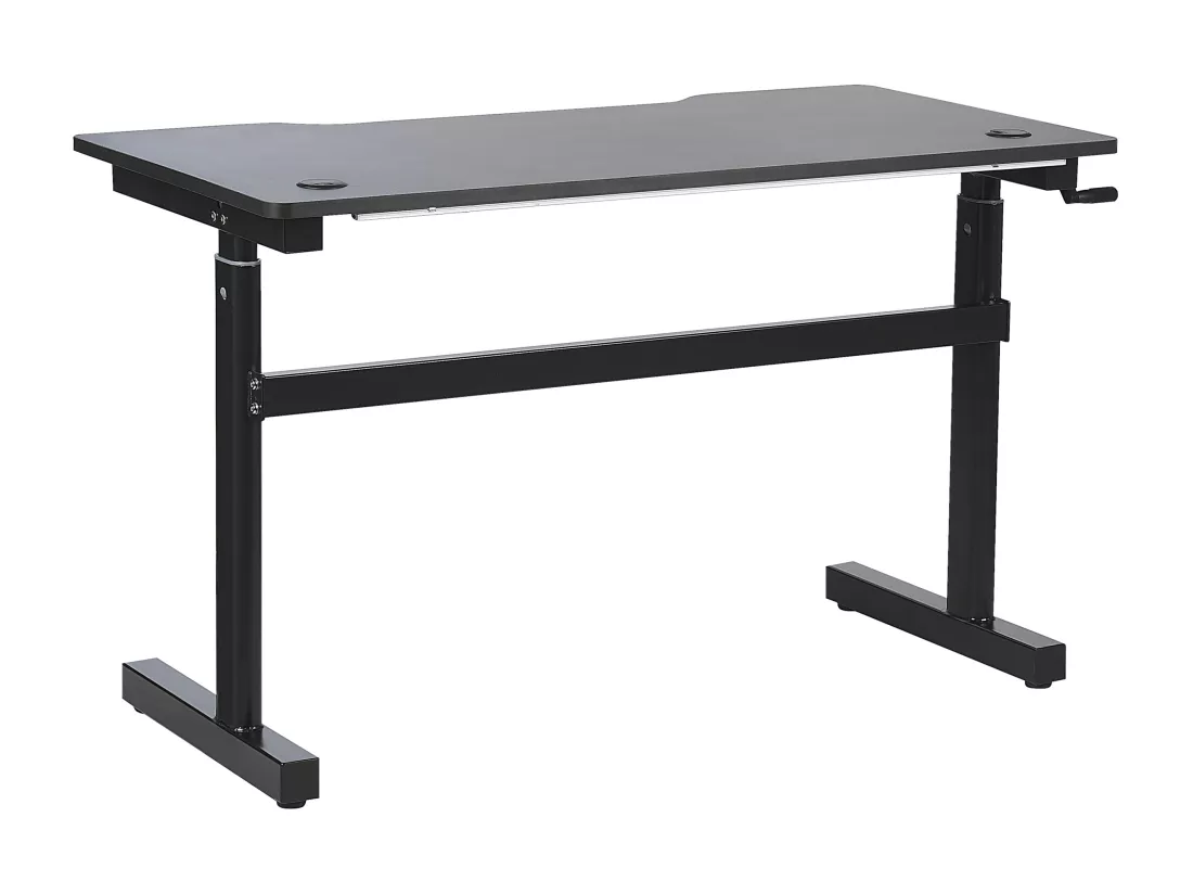 Bureau gamer ajustable éclairage LED 120 x 60 cm noir DURBIN