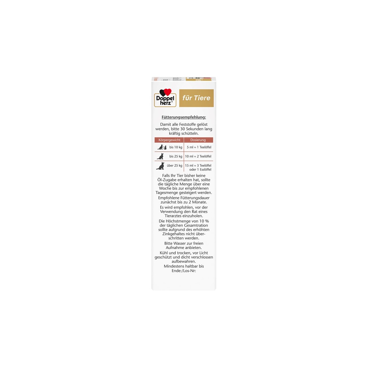 Doppelherz Haut & Fell Öl Omega-3 für Katzen und Hunde 250 ml
