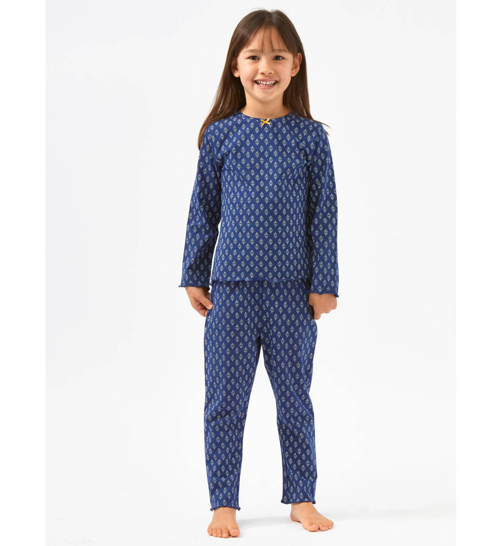 Little Label pyjama met all over print donkerblauw