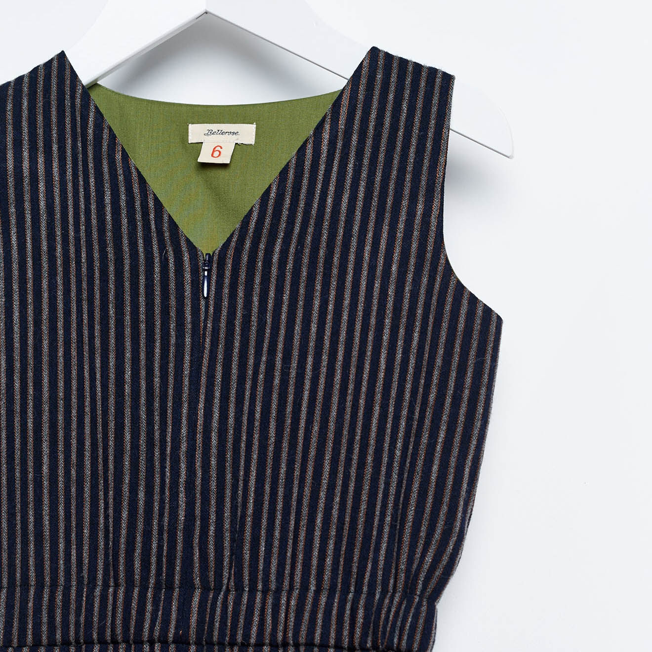 Bellerose Salopette Aurelie à rayures bleu marine