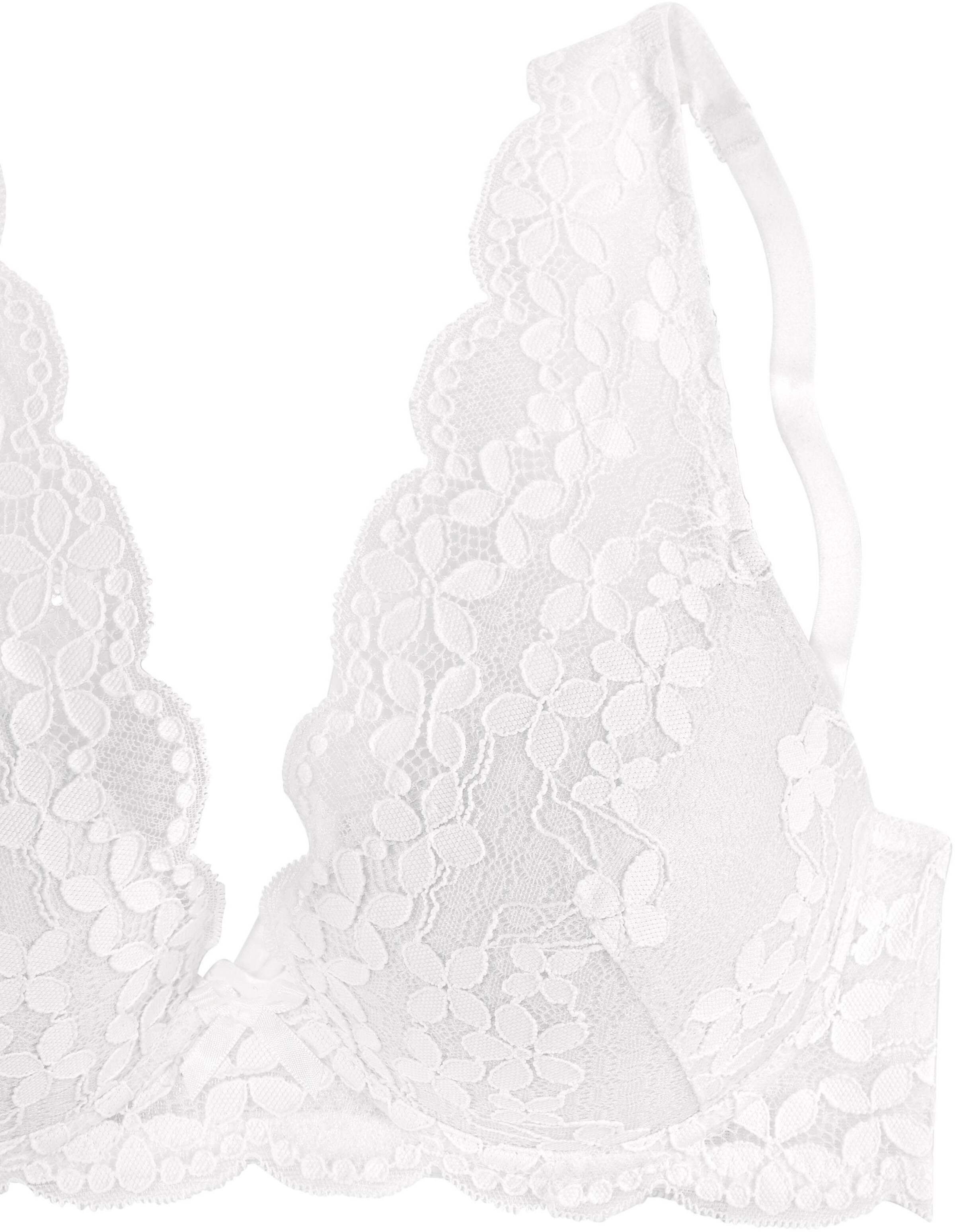 petite fleur Push-up-BH in weiß+schwarz