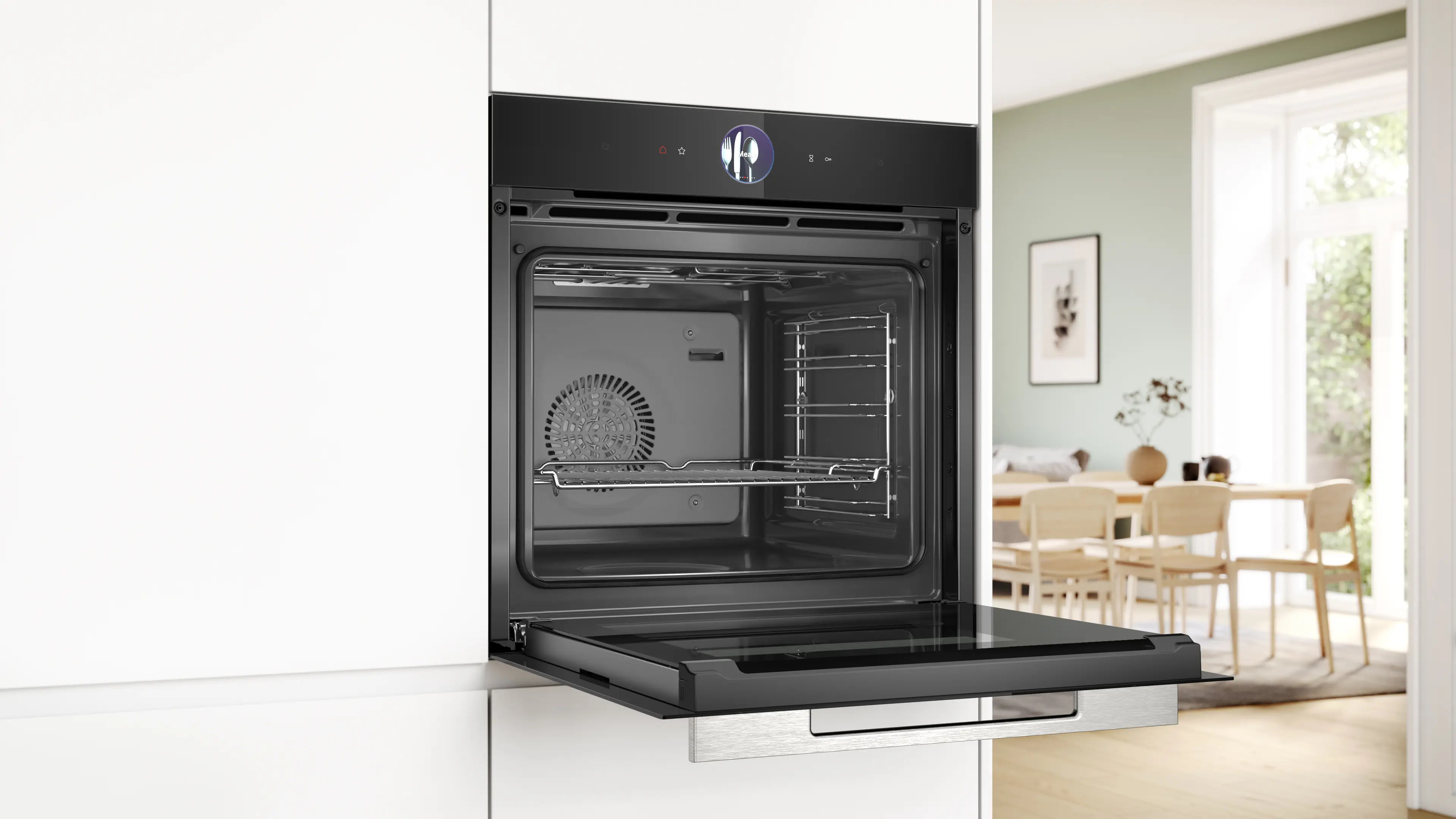 Serie 8 Bakoven met volwaardige stoom 60 x 60 cm Zwart