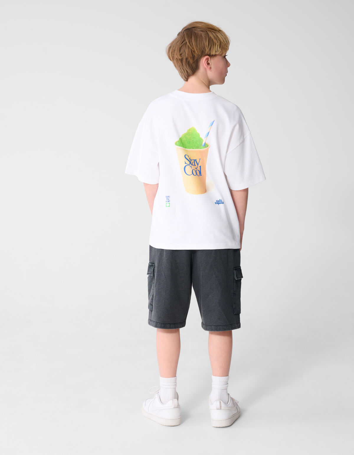 Stay Cool Artwork T-shirt Wit