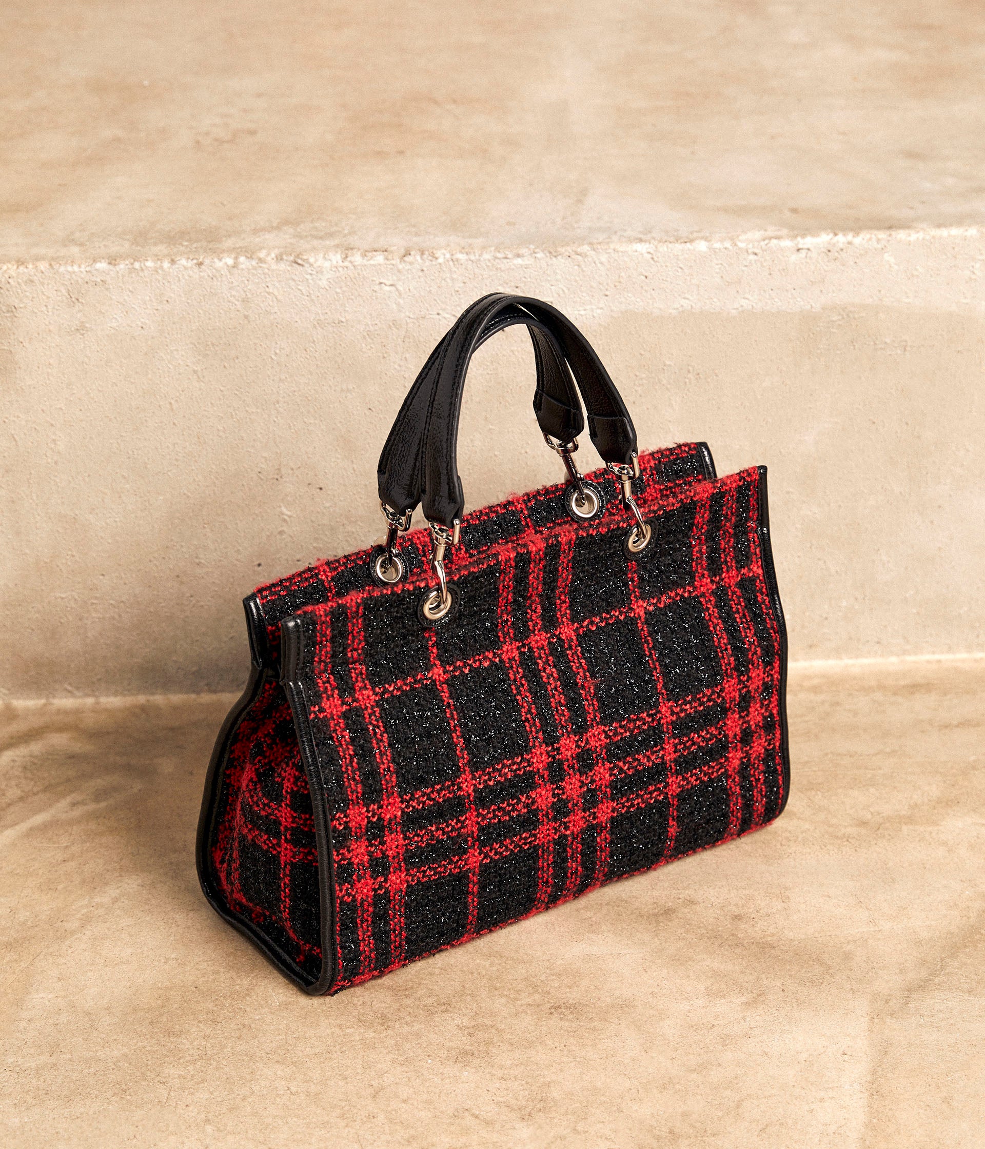 Sac noir tweed Alphonsa