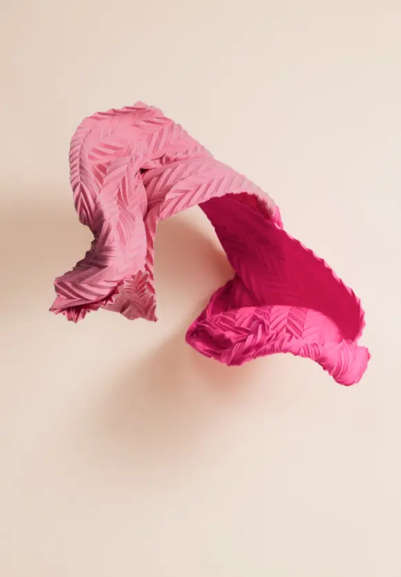 Plissée Schal - cozy pink