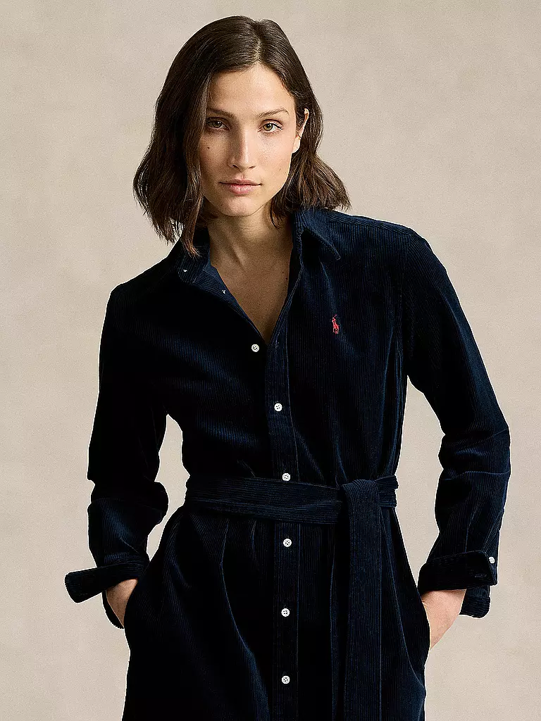 POLO RALPH LAUREN Midikleid  dunkelblau