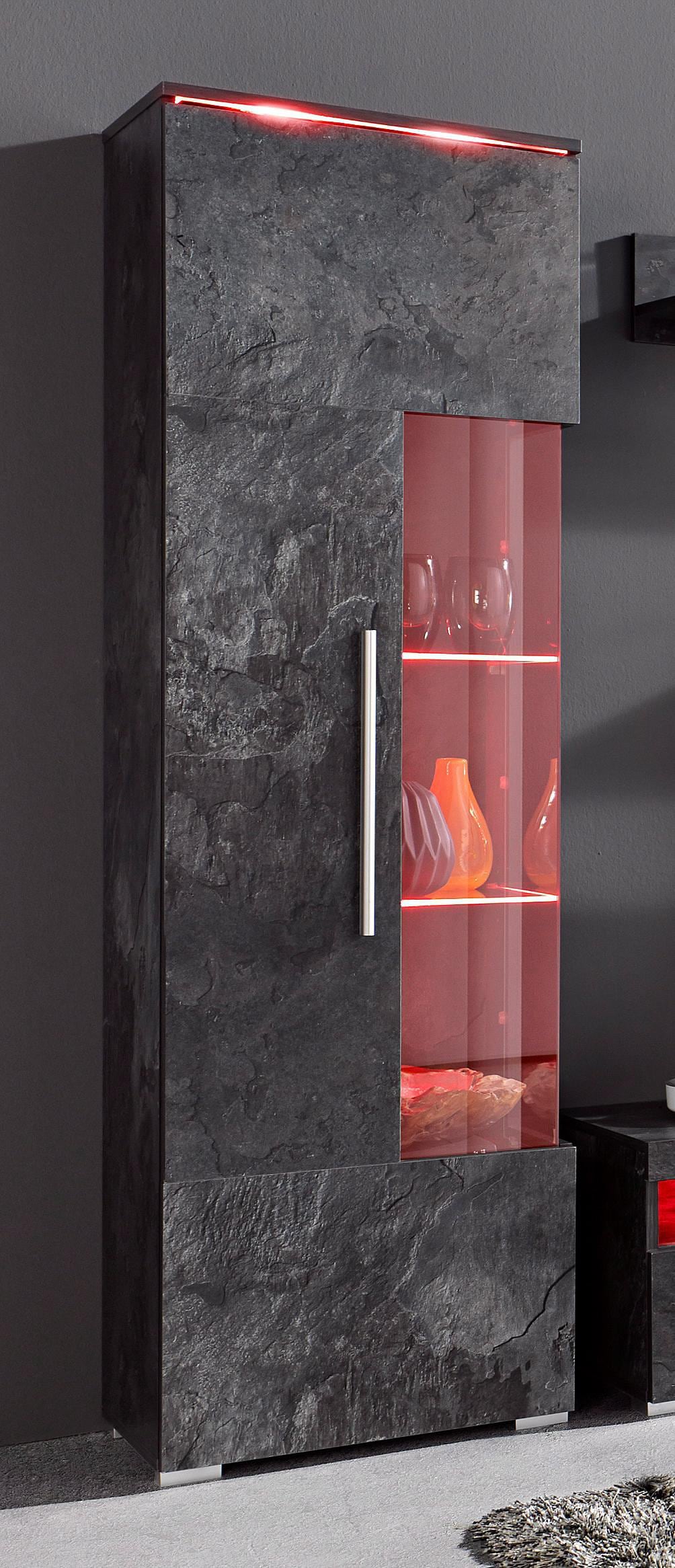 INOSIGN Vitrine »India,Höhe 160cm stilvolle Glasvitrine mit verstellbare Glasböden« Standvitrine 1Trg, viel Stauraum ohne Beleuchtung