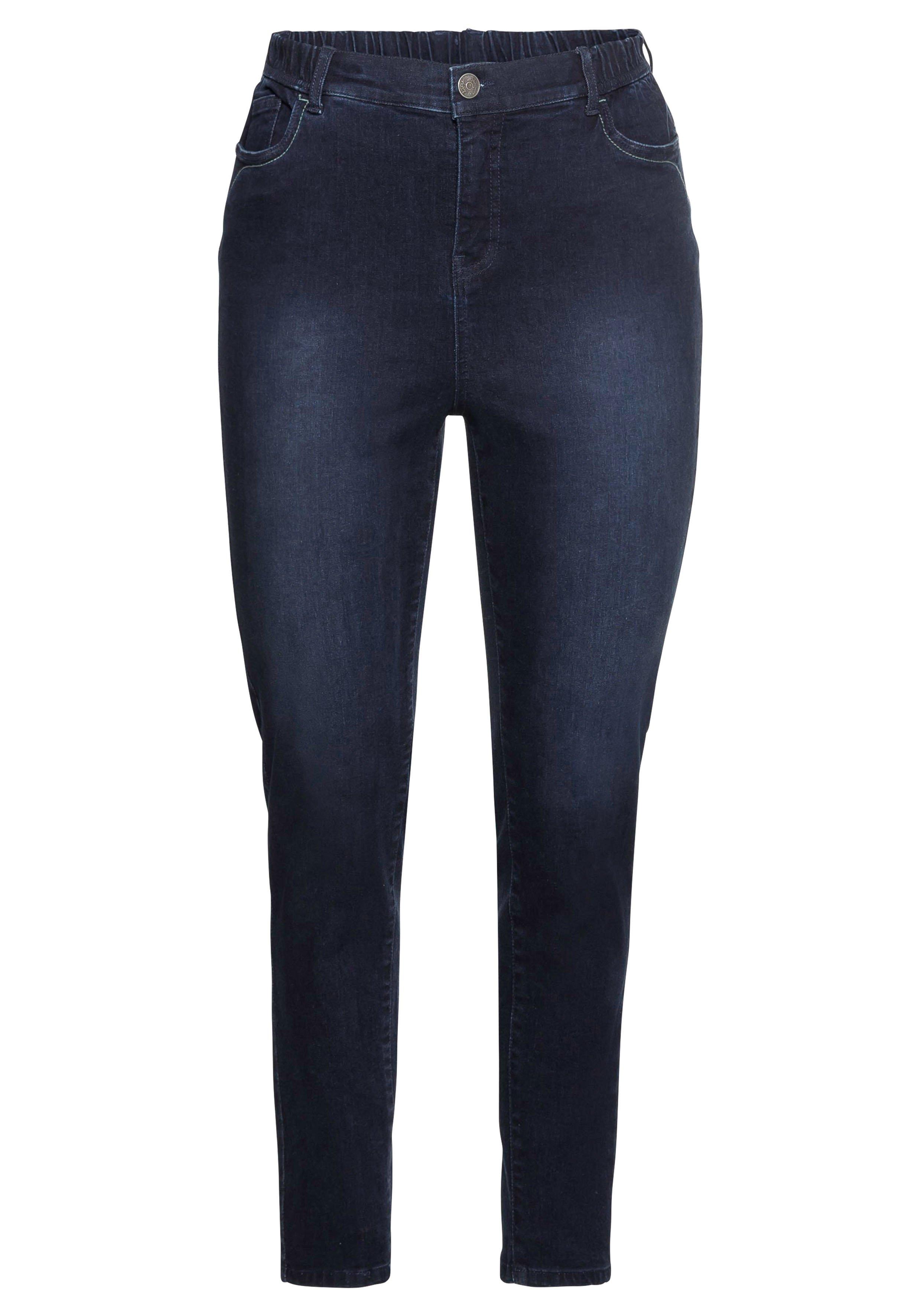 Skinny Jeans mit Gummibund und Push-up-Effekt