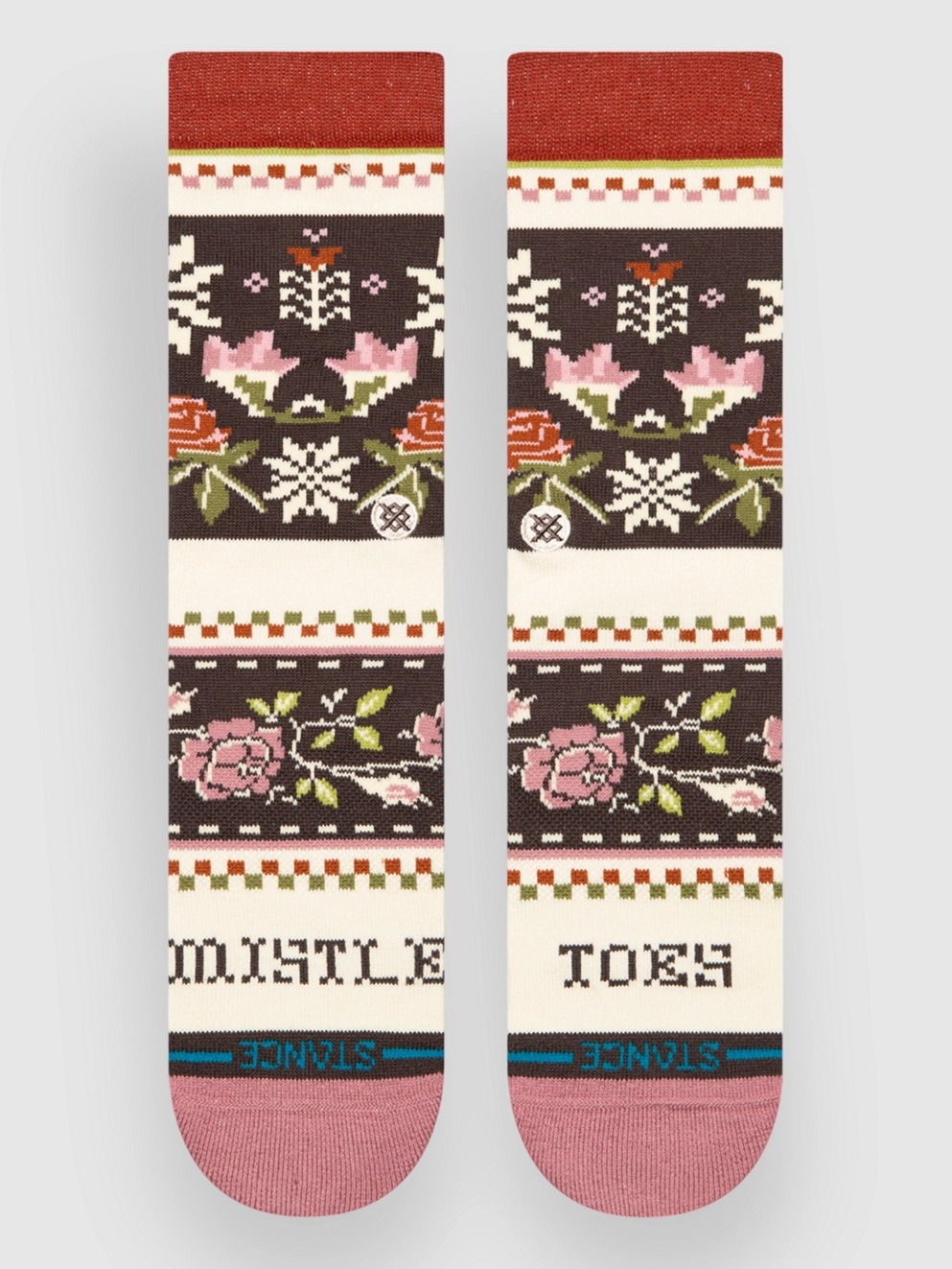 Stance Mistling Toes Crew Socks dustyrose