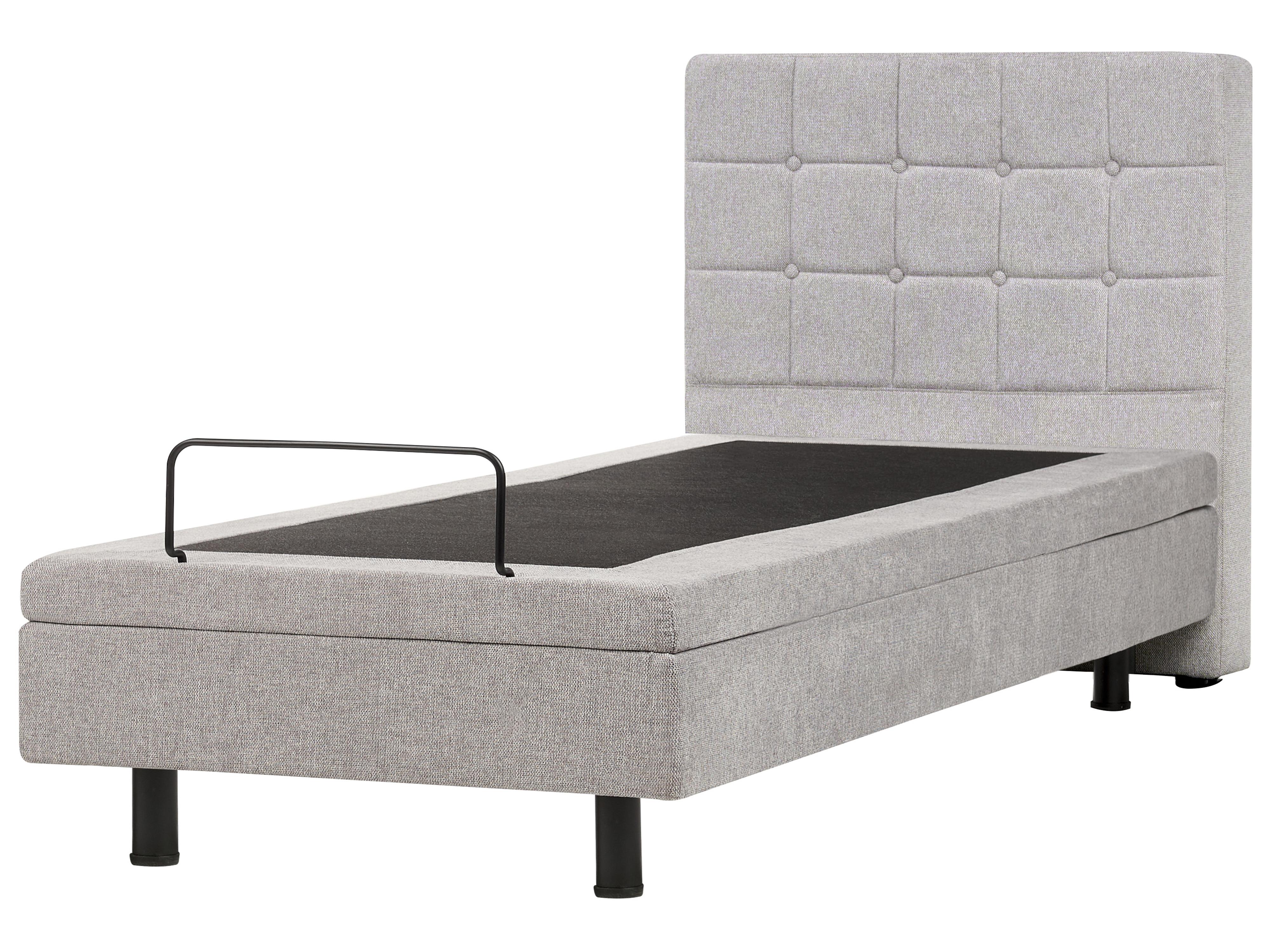 Verstelbaar bed Stof DUKE 90 x 200 cm Lichtgrijs