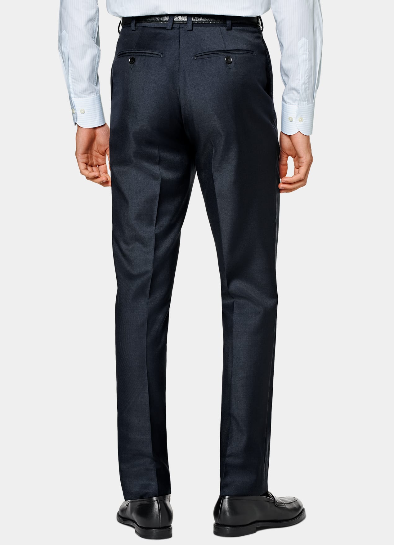 Pantalon de costume Slim Leg Straight bleu marine