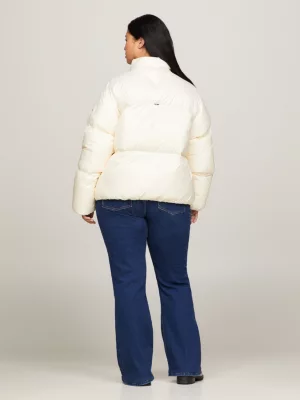 Jaqueta puffer New York com blocos de cores da Curve