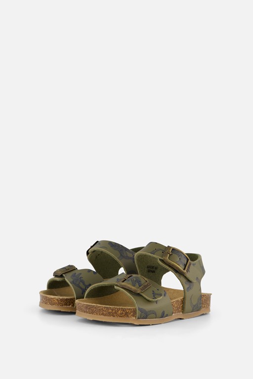 Kipling Giganto 1 Sandalen groen imitatieleer