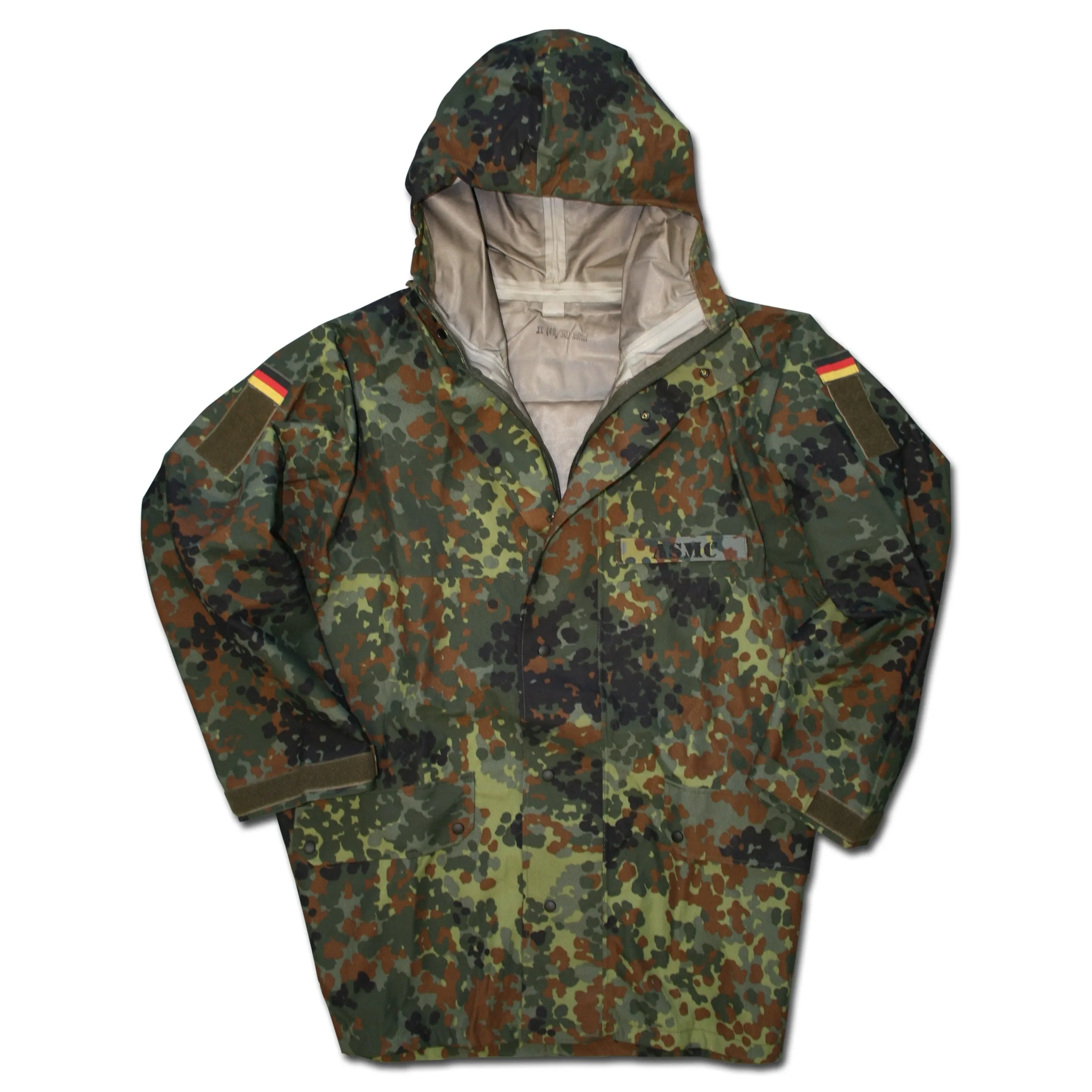 Bundeswehr Original -  BW Nässeschutzjacke flecktarn gebraucht