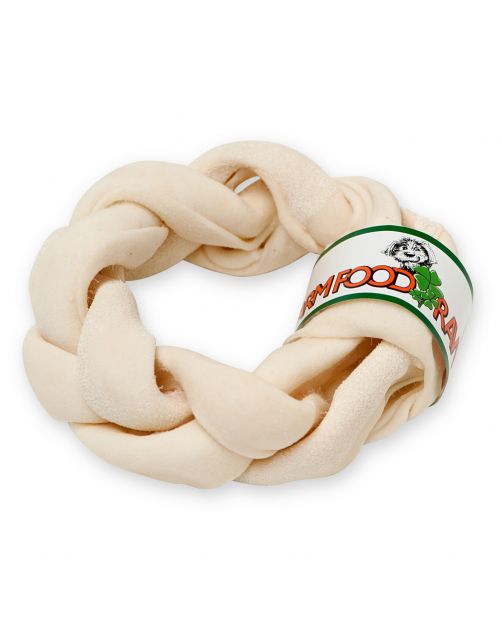 Farm Food Rawhide Dental Braided Donut Rund - Hondensnacks