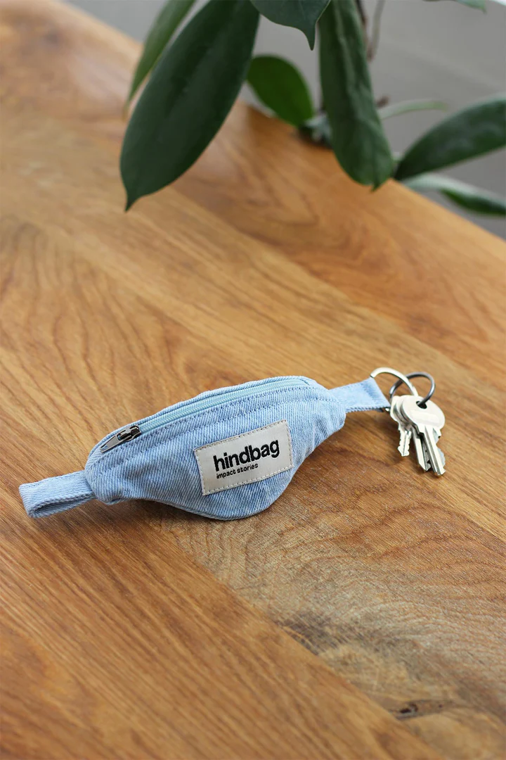 Porte-clés banane Côme Denim Bleu
