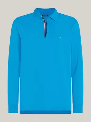 Polo de manga comprida Global Stripe Zip Slim Fit
