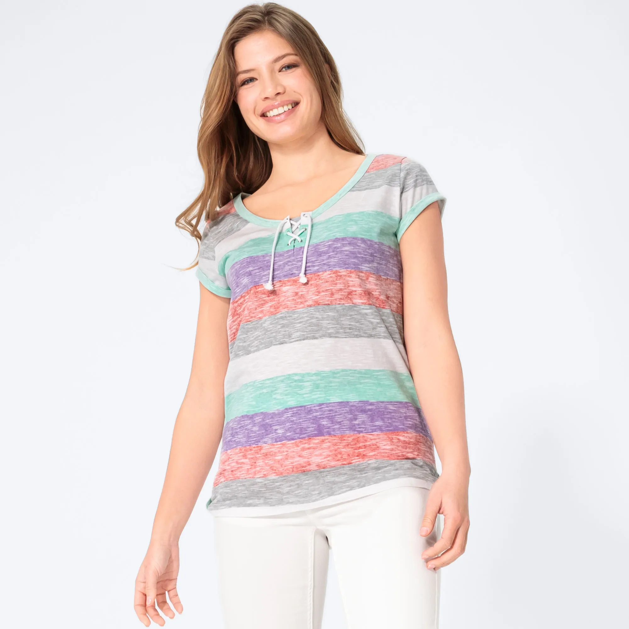 Damen-T-Shirt mit Schnürung