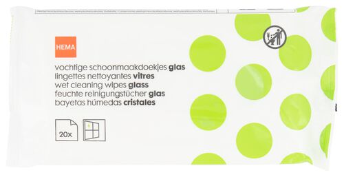 20 lingettes nettoyantes verre 29x18