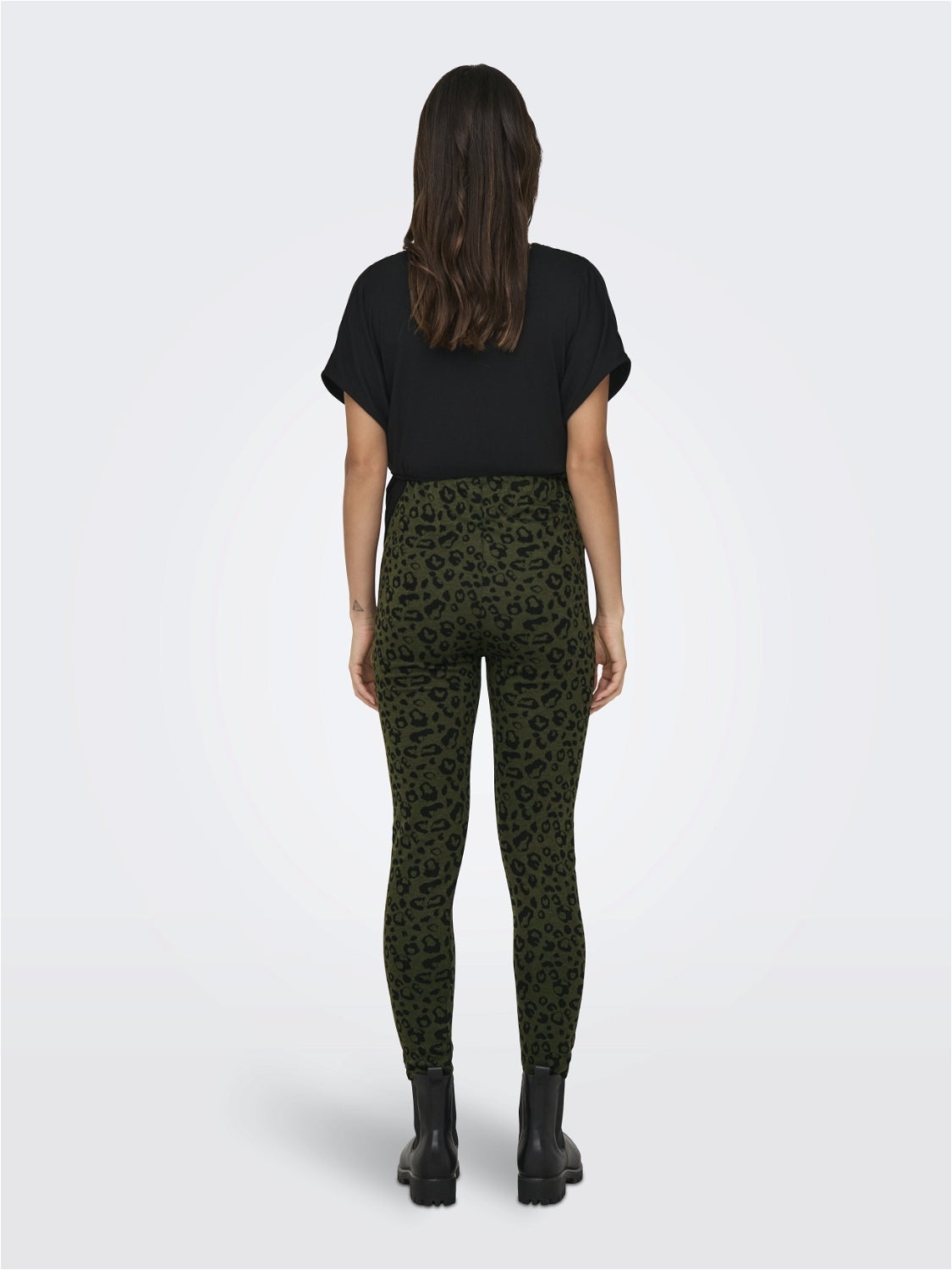 OLMPENELOPE Normal geschnitten Leggings Olive Green