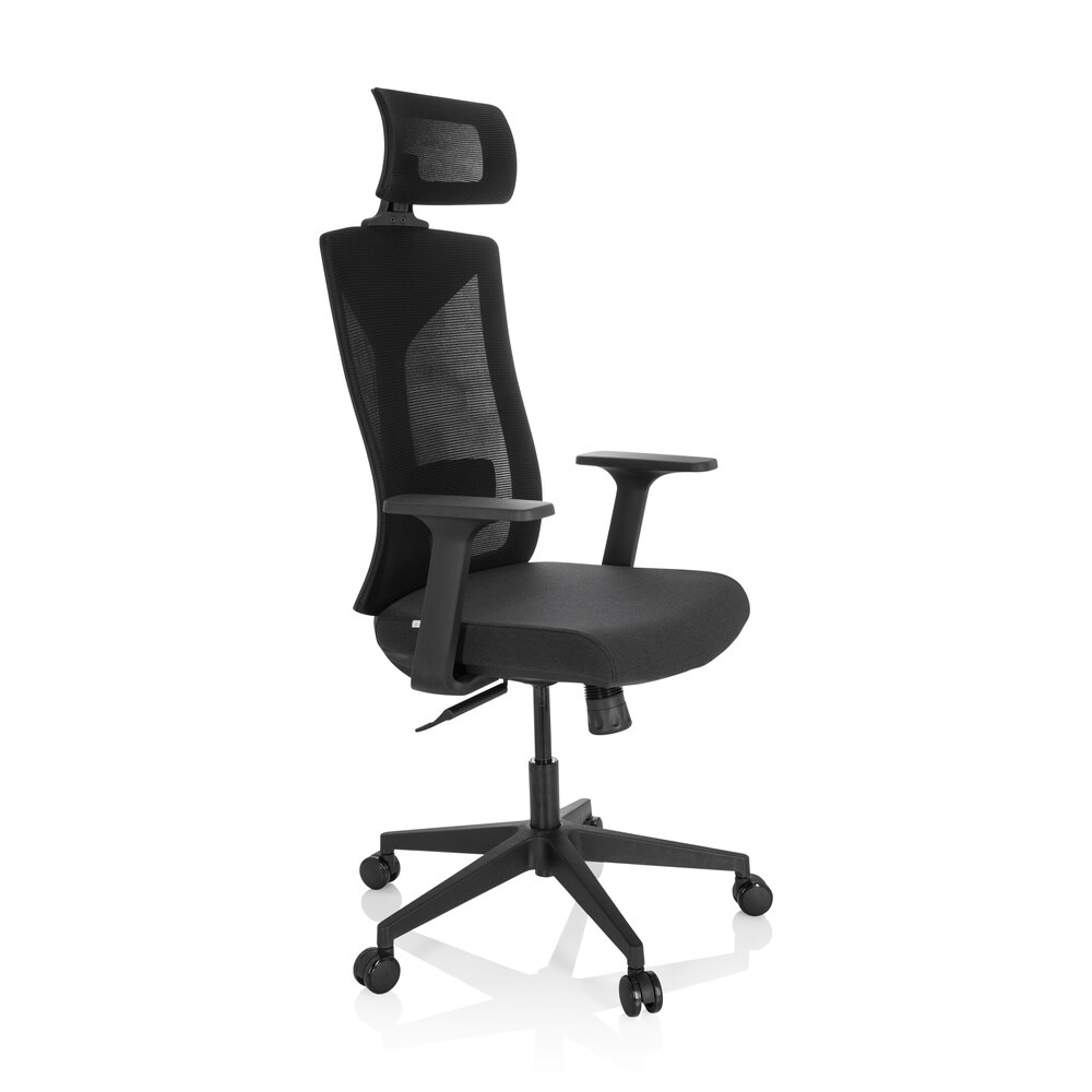 Profi Bürostuhl KODIAK Stoff/Netzstoff mit Armlehnen hjh OFFICE