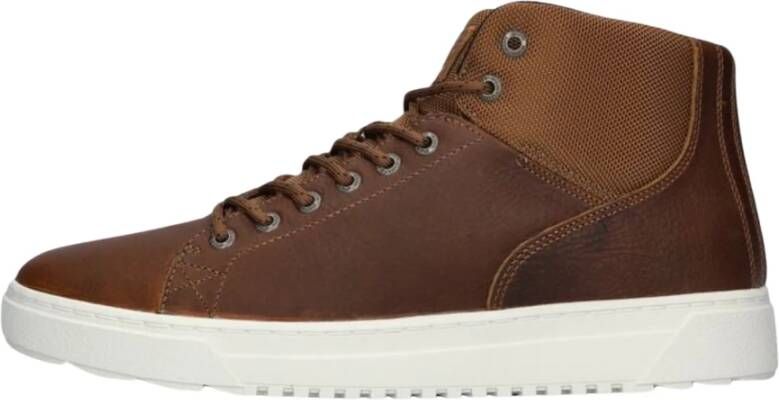 Hub Murrayfield 3.0 Hoge sneakers Leren Sneaker Heren Cognac