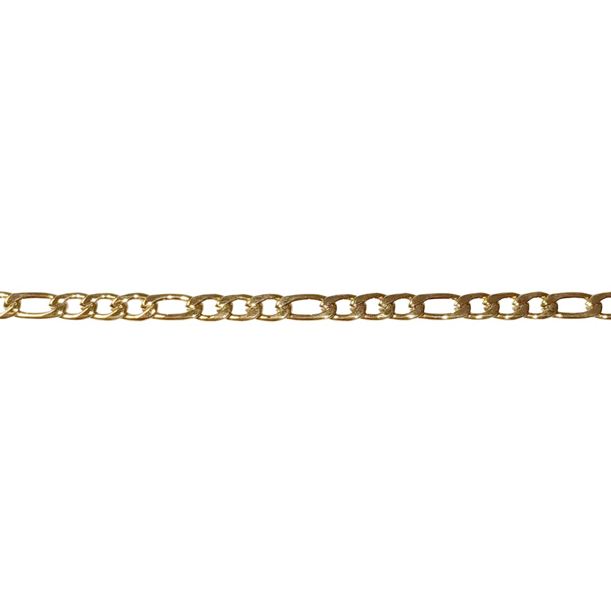 Bracelet chaîne en acier doré jaune 3mm