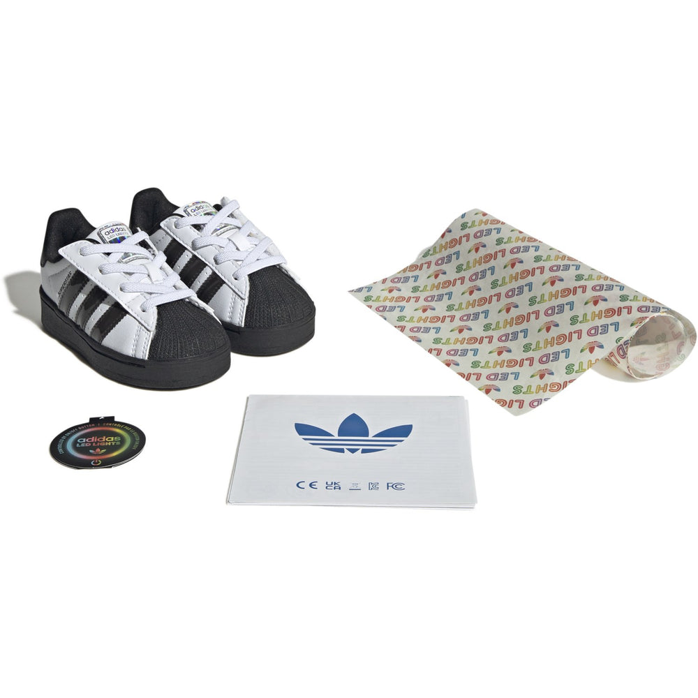Køb adidas Originals Ftwr White/Core Black/Ftwr White Superstar Led Lights Cf El I Sneakers