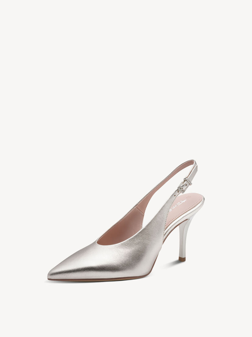 Leren Slingpumps - metallic