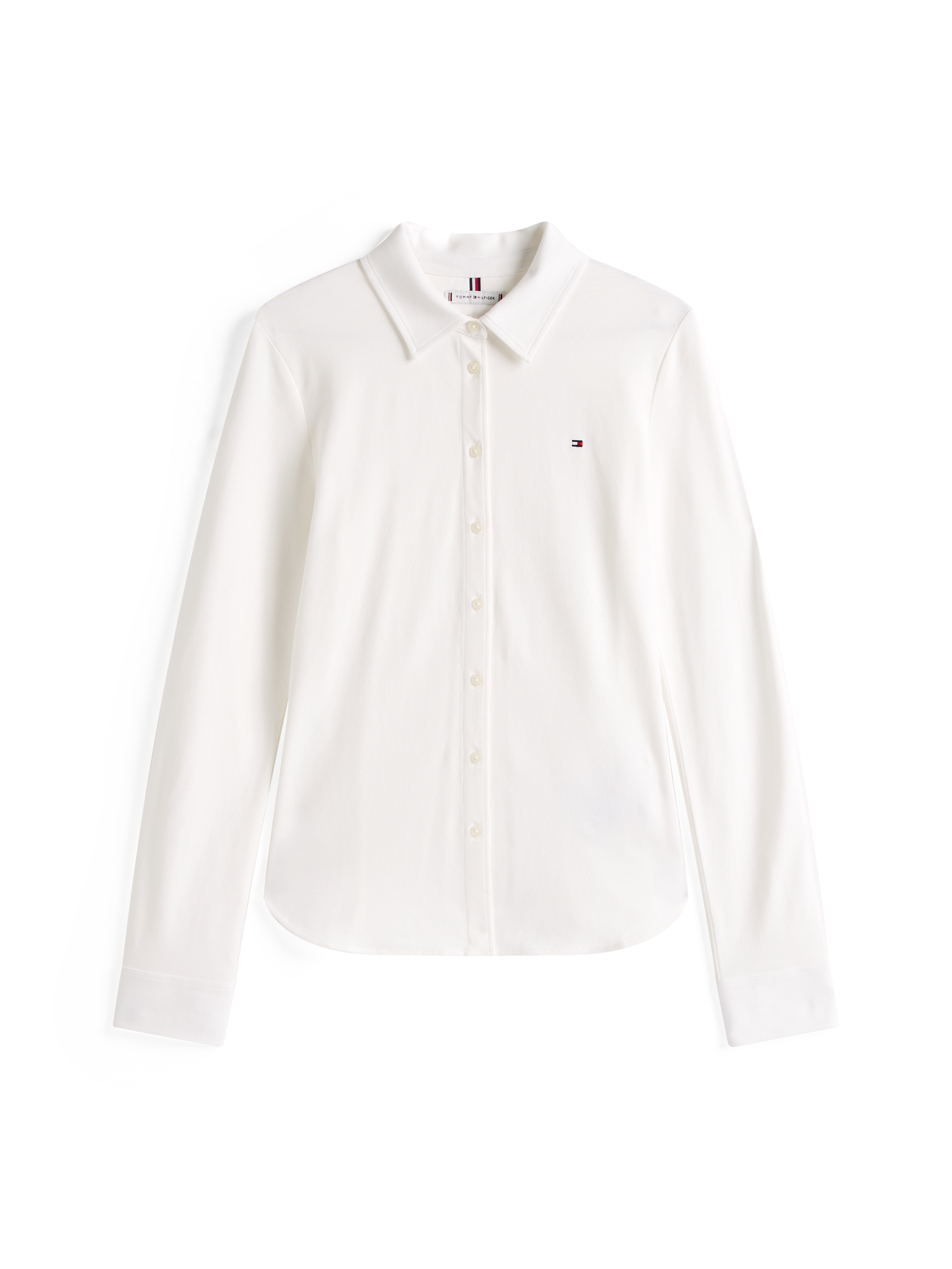 Tommy Hilfiger Poloshirt »1985 SLIM PIQUE BTN DOWN LS mit Polokragen und Label«, Baumwollmischung, slim fit